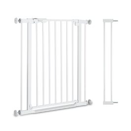 Захисне ворота для дітей Hauck Clear Step Autoclose 2, білий колір, ширина 75-80 см, висота 77 см, самозакривне, без свердління