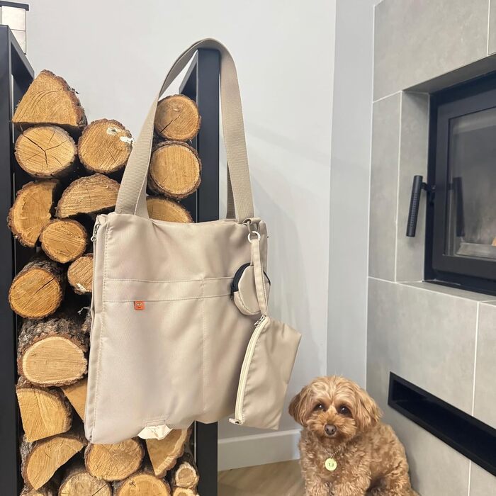 Сумка Tasche 2-в-1 з підстилкою для собак – складана, легка, водовідштовхувальна. В комплекті: косметичка, сумка для снеків, поводок, карабін