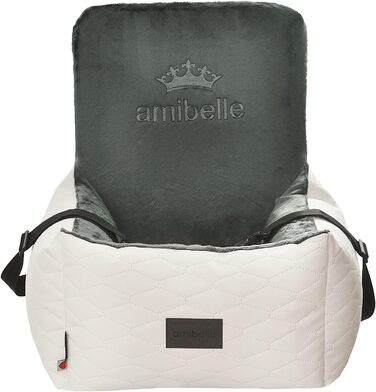 Автокрісло для собак Bella Weiß: комфортне та миготне автокрісло з штучної шкіри та плюшу, 55x55 см