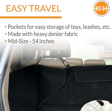Чохол для багажника K&H PET PRODUCTS, стьобаний, чорний, стандарт/середній, 137 см, для авто