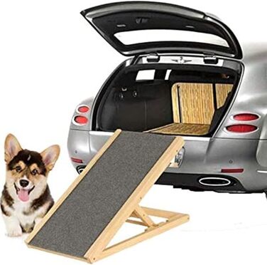 Дерев'яна пандус для собак та котів, 100 см, регульована висота, для ліжка, дивана, авто