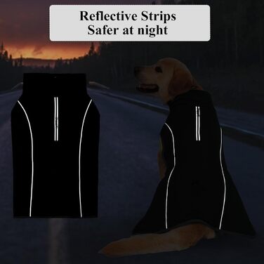 Теплий водонепроникний зимовий пуловер для собак: флісова куртка з блискавкою та світловідбиваючими елементами (сірий)