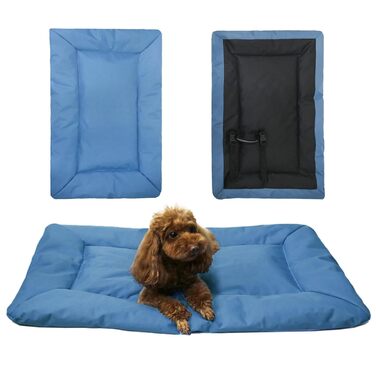 Водонепроникна підстилка для собак, ортопедичний килимок для собак, для дому та на вулицю, великі та середні породи (блакитний)