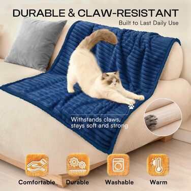 Водонепроникний коврик для собак Luciphia, XL (85x57 см), ультрам'який, теплий, фланелевий, для захисту меблів, машинне прання