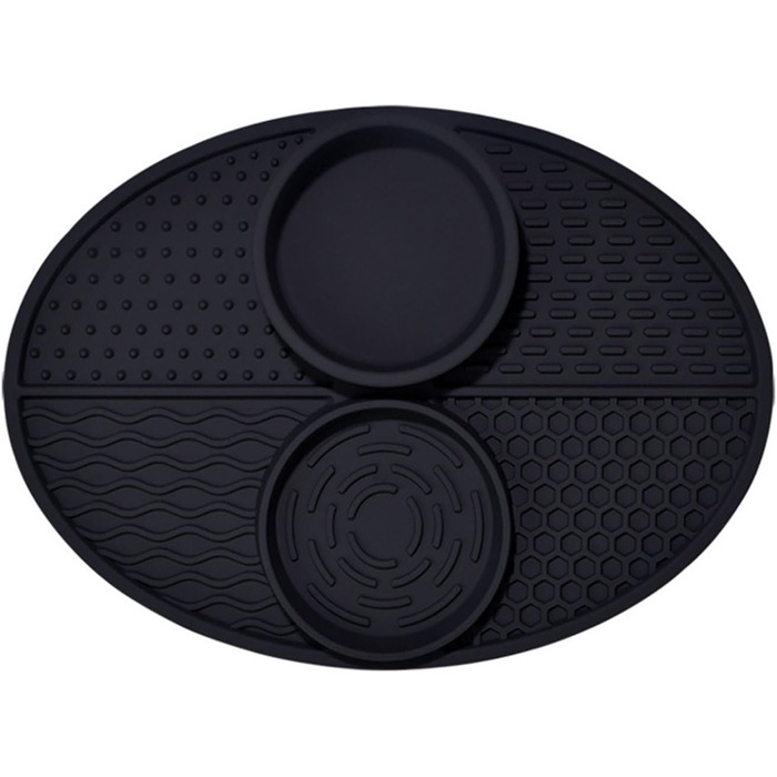 Килимок-смоктач для собак та котів, силіконовий, чорний - повільне годування, антизадуха