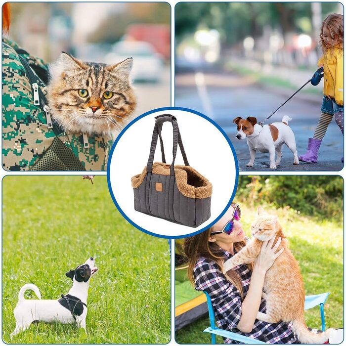 Транспортувальна сумка для домашніх тварин: для собак та котів, сірого кольору