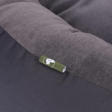 Кругле ліжко для собак середніх порід Doctor Bark GreenLabel, м'яке, плюшеве, з двостороннім подушкою Fleece/Baumwolle, колір кобальтовий (L - 70x60 см)