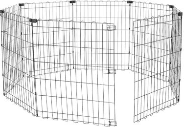 Клітка-вольєр для собак та інших домашніх тварин Amazon Basics, металева, складна, 91 см (76.2 см у висоту)