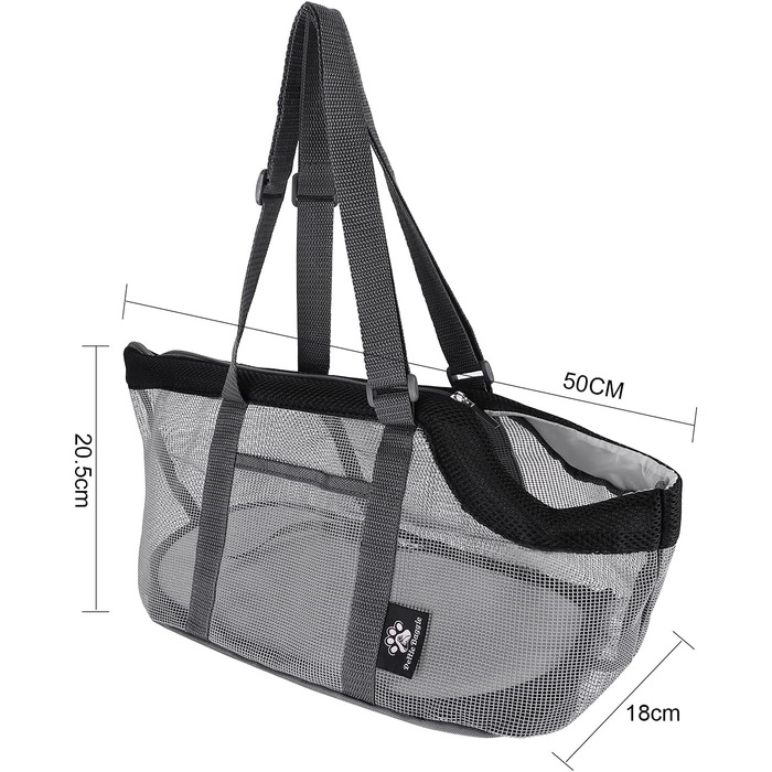 Транспортна сумка для котів та собак, з дихаючого матеріалу, складана, з плечовим ременем, велика місткість