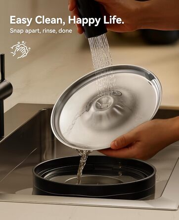 Фонтанчик для котів FEELNEEDY 3L з фільтром з активованого вугілля - фонтанчик для котів з нержавіючої сталі, прозорий резервуар, чорний колір