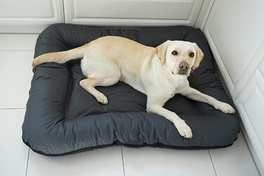 Клео - лежанка для собак середніх порід, 80x60 см, графітовий колір, знімний чохол, водонепроникна, з блискавкою