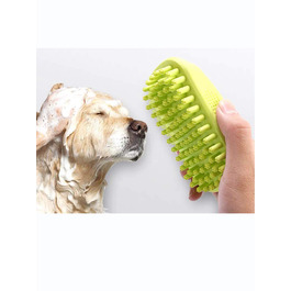 Щітка для грумінгу домашніх тварин JOEBO, м'який гумовий матеріал, видалення шерсті котів та собак, масажна щітка, гребінець для грумінгу, зелена, універсальний розмір