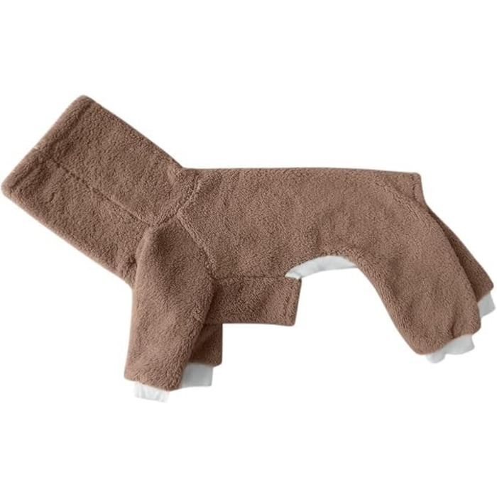 Піжама для собак з високим коміром: теплий флісовий комбінезон для Віппетів та Афганських Віндхундів, затишна піжама для домашніх тварин (A,M)