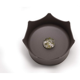 Напійниця для собак та котів VitaJuwel з бамбука з сумішшю дорогоцінних каменів | сірий колір