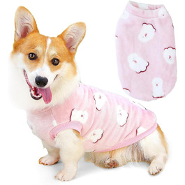 Теплий флісовий піджак для собак Zunea, 4XL рожевий: коргі, такса, джек рассел, для холодної погоди