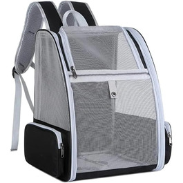 Рюкзак для кота та собаки, переноска для собак та котів, переноска для маленьких собак, валіза для авіаперельотів, чорний