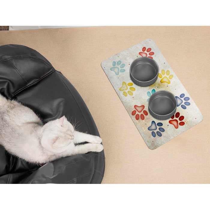 Захисна гумова підкладка Emmevi для миски, неслизька, 50x70 см, для собак та котів