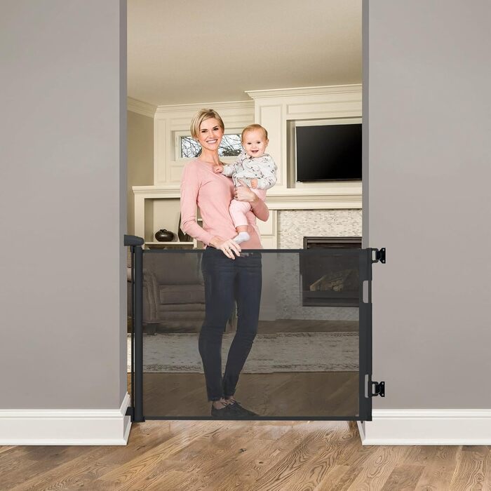 Захист для сходів Hawthyhome: розтяжний захист для дітей та домашніх тварин, 0-140 см, чорний