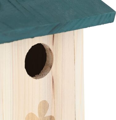 Кормушка для птахів Relaxdays з отвором 35 мм, на кришці, для синиць та зябликів, підвісна, зелений колір