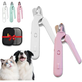 Криворіз на батарейках 2-в-1 з LED-підсвічуванням для собак та котів, безпечна грумінг-інструмент