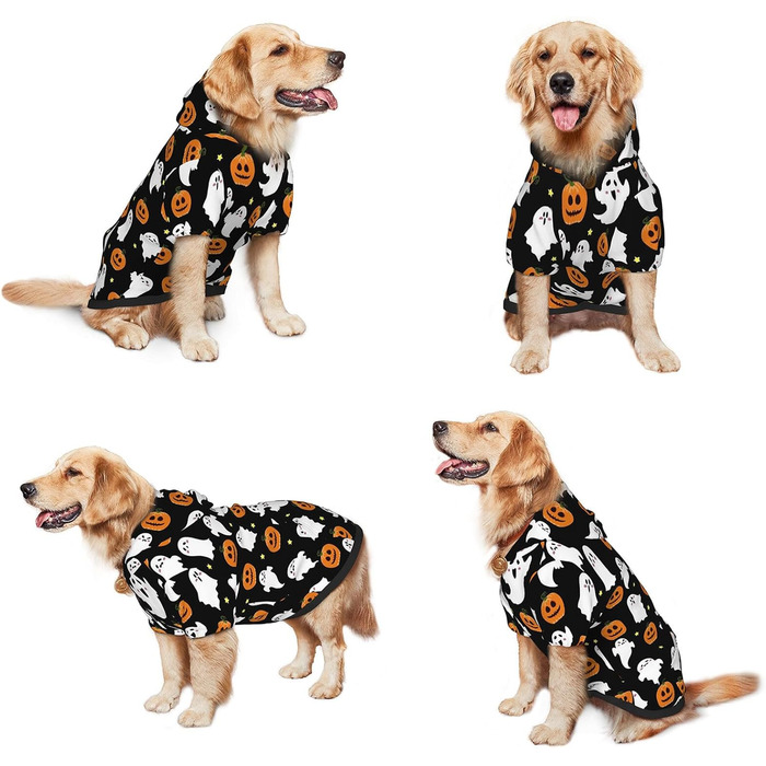 Костюм на Хелловін для собак, пуловер, толстовка з кишенею, розмір L, для середніх та великих собак