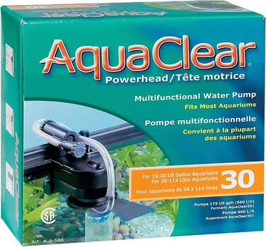 Помпа AquaClear Powerhead 30 для акваріумів 38-114 л, 5,5 Вт — циркуляційний, біо-, донний або швидкий фільтр
