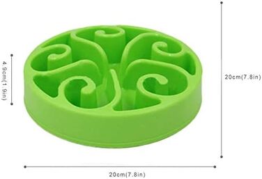 Миска для собак Slow Feeder, інтерактивна лабіринтова миска, запобігає швидкому поглинання їжі, проти блювоти, подовжує час їжі (світло-зелена)