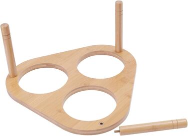 Підвищений годівниця для котів з підставкою, бамбукова підставка з 3 мисками (кераміка/нержавіюча сталь), неслизькі та знімні ніжки