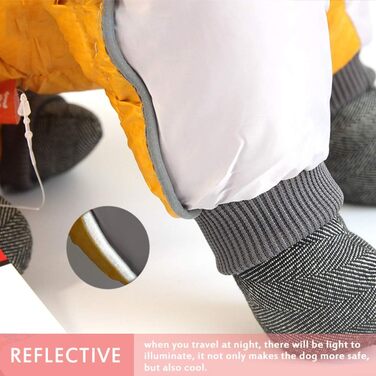 Зимовий теплий пуховик для собак - бавовна, жовтий (M)