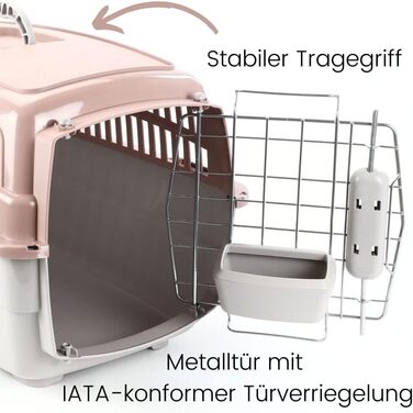 Транспортний бокс для тварин IATA, авіабокс, середній, для собак і котів, подвійний, для перевезення у літаку