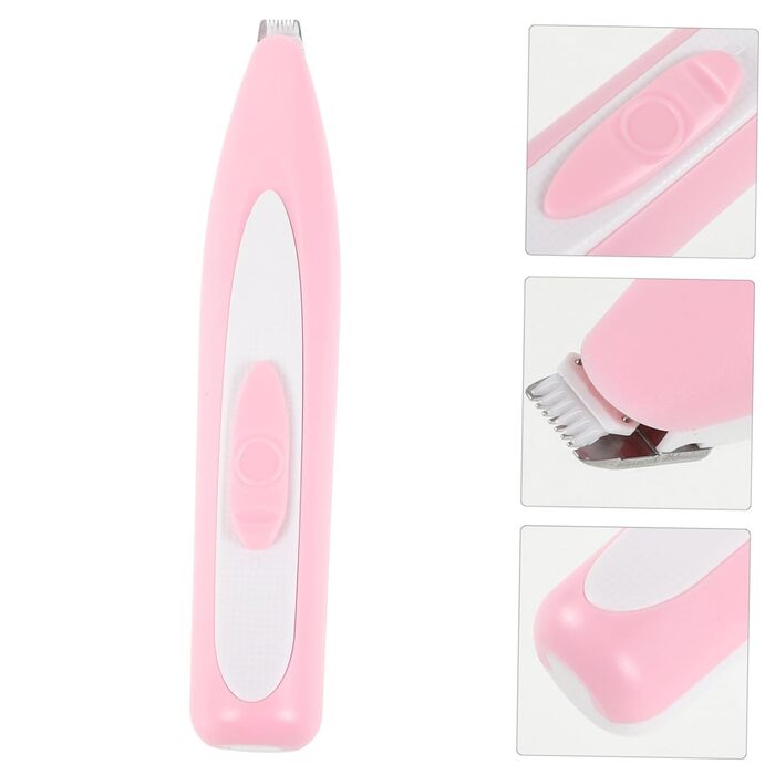 Електричний триммер для собак та котів DOITOOL - 2 шт. Безшумна машинка для грумінгу з підзарядкою, рожева (15.8*3.3 см)