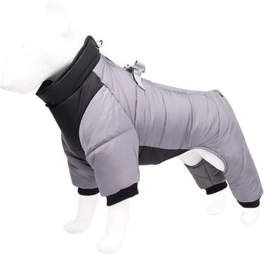 Тепла водонепроникна жилетка для собак на осінь/зиму (сірий, M)