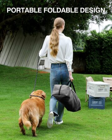 Складана переносна собача будка для середніх та великих собак, 61 см, 4 двері, для подорожей, з міцними сітчастими вікнами