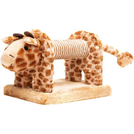 Дряпак для котів з сизалю та плюшу у формі панди, 56 x 18 x 18 см (Оранжевий)