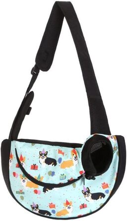 Сумка-переноска для собак та котів Housoutil - зелена, 44x26x2 см, для подорожей та прогулянок