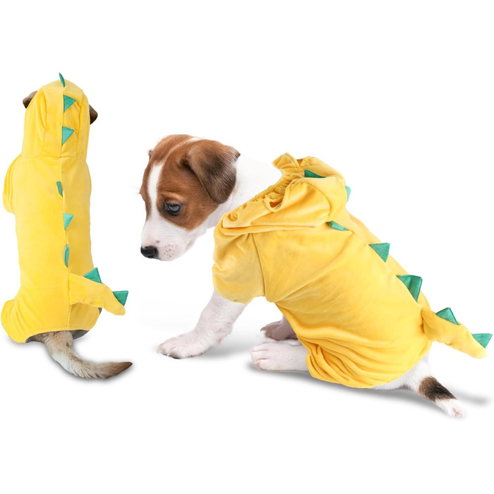 Костюм на Хелловін для собак великих порід Delifur, динозавр, зелений, розмір 3XL