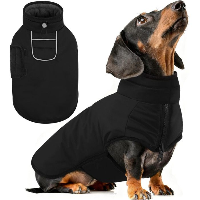 Теплий зимовий одяг для собак AOFITEE: водонепроникний флісовий одяг з інтегрованим шлейкою для маленьких собак (йоркширський тер'єр, вест хайленд вайт тер'єр)