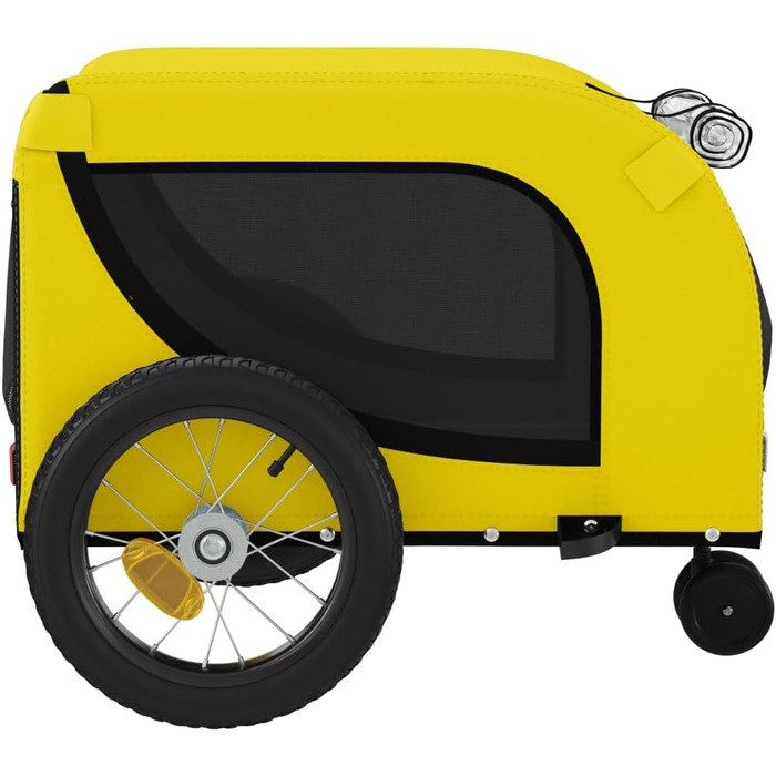 Причіп для велосипеда Gecheer для собак та інших домашніх тварин (124 x 53 x 53 см, жовто-чорний)