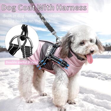 Зимовий одяг для собак: теплий одяг для цуценят та собак середніх розмірів (XXL, блакитний) з світловідбиваючим жилетом