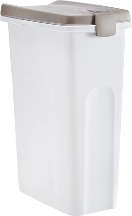 Контейнер для корму для собак Zolux, 40 л, 45x27x61 см, колір білий/світло-коричневий