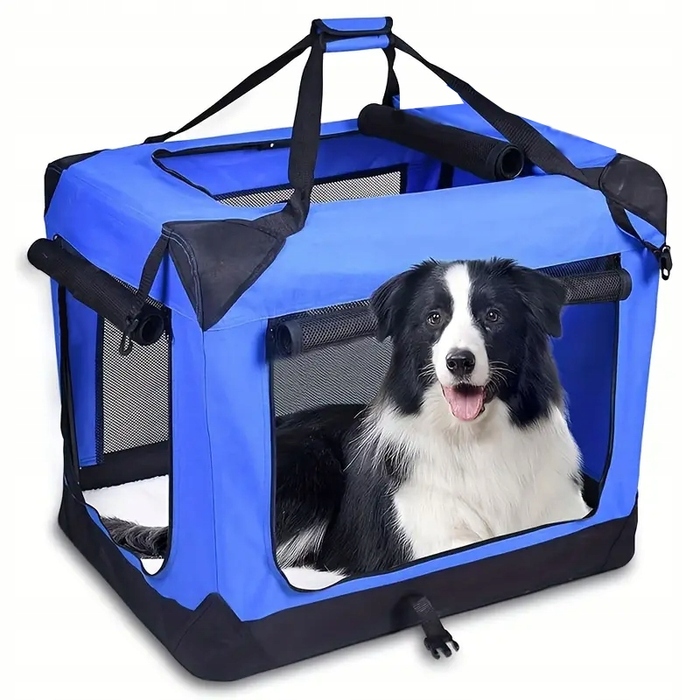 Переноска для собак LEOPET, чорна, XL (58,4 см x 81,3 см x 58,4 см)