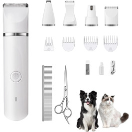 Мультитримм Про від Dr. Pfoten: 4-в-1 триммер для собак, вологостійкий IPX7, для догляду за лапами, вухами, обличчям та тілом