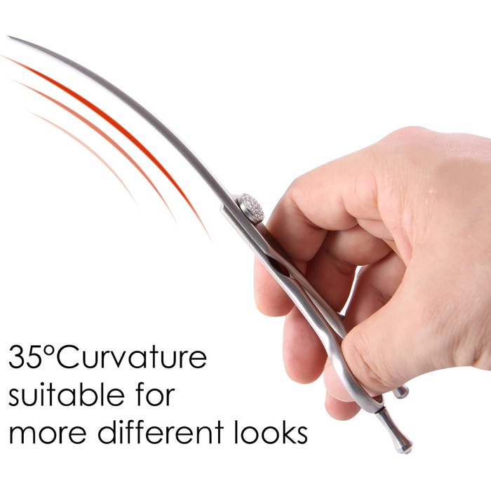 Ножиці для грумінгу собак Fenice Peak з декоративним камінчиком, 440C, нержавіюча сталь, 7.5 дюймів, професійні