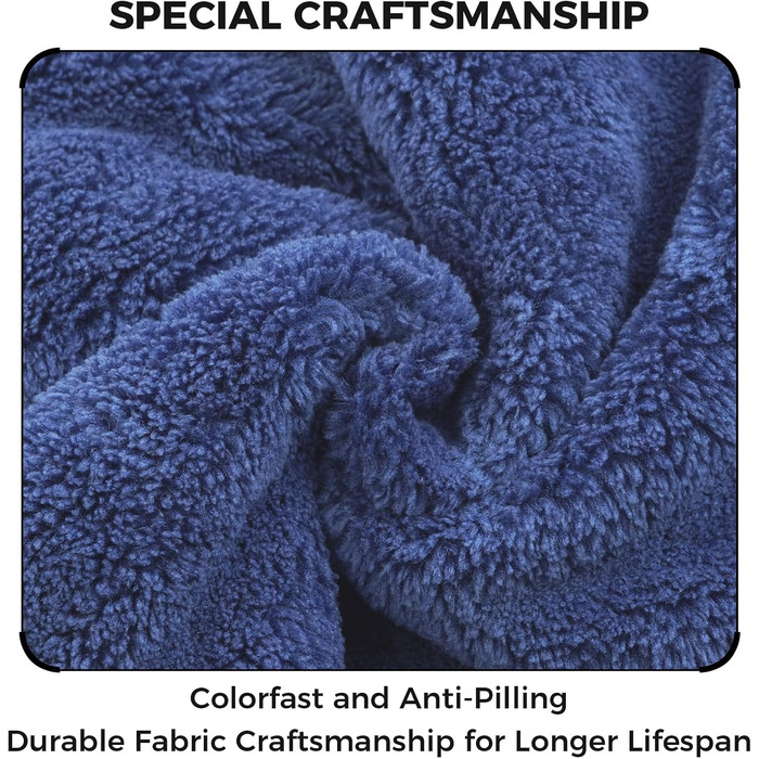 Рушник для собак, халат для собак, мікрофібра, великий, середній, малий, з клямками, блакитний