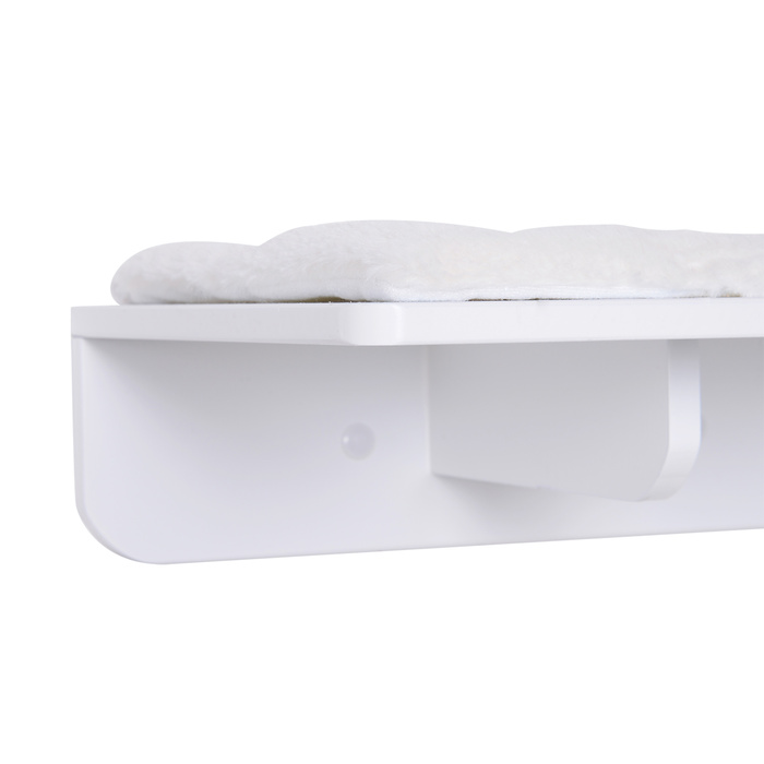 PawHut Cat Lounger Cat Tree з плюшевою подушечкою Play Ball 53 см Розважальна полиця для кішок білого кольору для щасливих котів