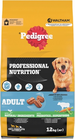 Сухий корм для дорослих собак PEDIGREE з яловичиною та овочами, 12 кг