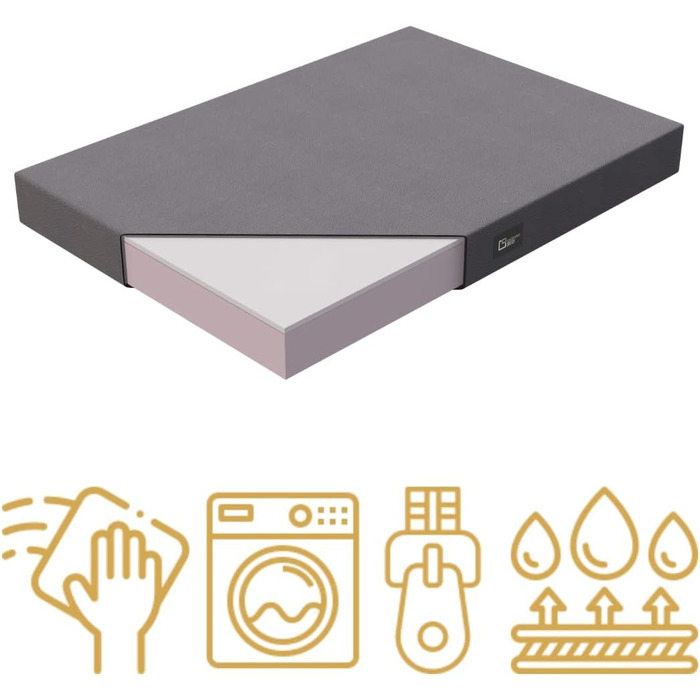 Килимок для собак Tina Grosse, XL, 100x80x8 см, бежевий (Еко-тканина Kodura)