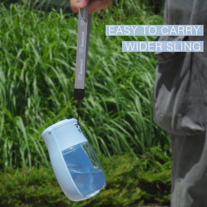 Складана пляшка для води для собак AVELORA - портативний диспенсер для собак, котів, кроликів, цуценят та інших дрібних тварин. Підходить для прогулянок, походів, подорожей. Можна мити в посудомийній машині. Аксесуар для цуценят.