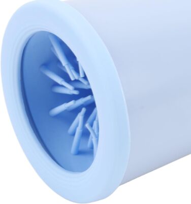 Автоматичний мийник лап для собак Asixxsix, перезаряджуваний, портативний, з м'якою силіконовою щіткою, електричний, для дому та подорожей, блакитний