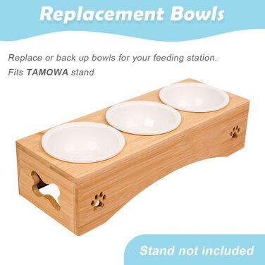 Набір мисок для котів та собак 3 шт. з кераміки, миски для годування, миска для води, набір мисок для тварин, безпечні для миття в посудомийній машині